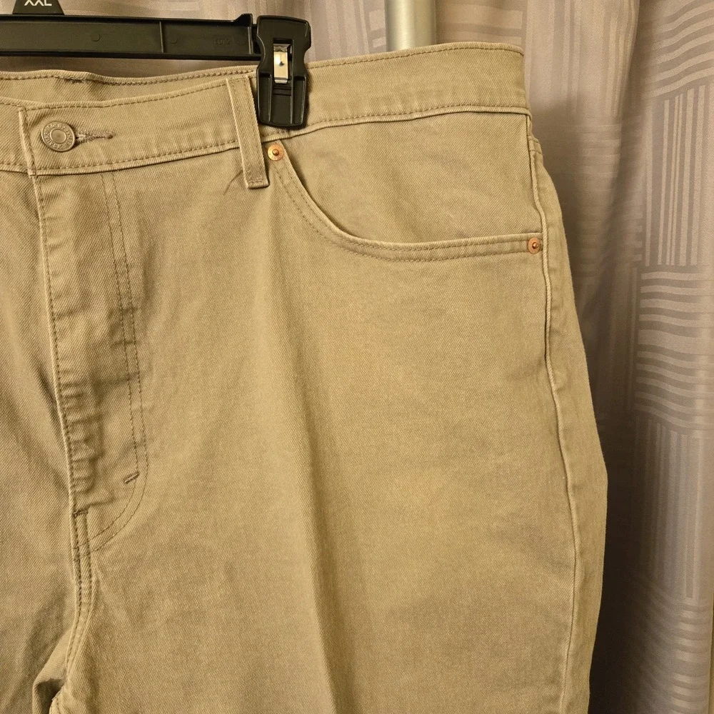 Levi's 511 Slim Fit Jeans Mens 44x30 (Fits 44x28)  Light Tan Beige Stretch Denim